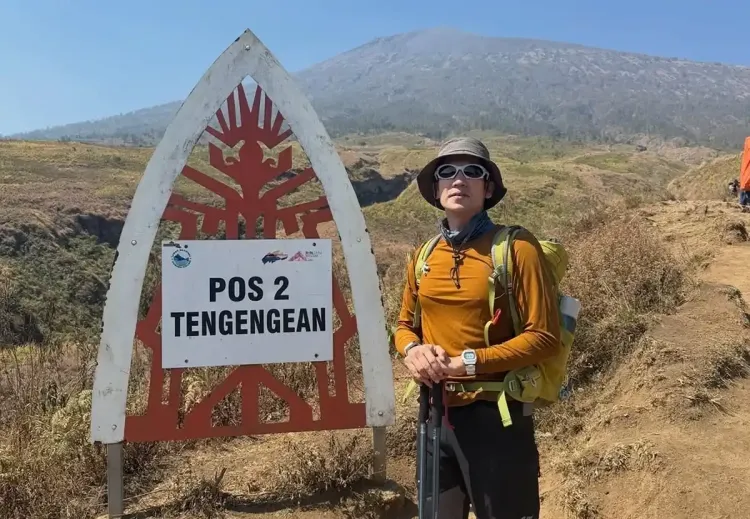 Tarra Budiman di Gunung Rinjani