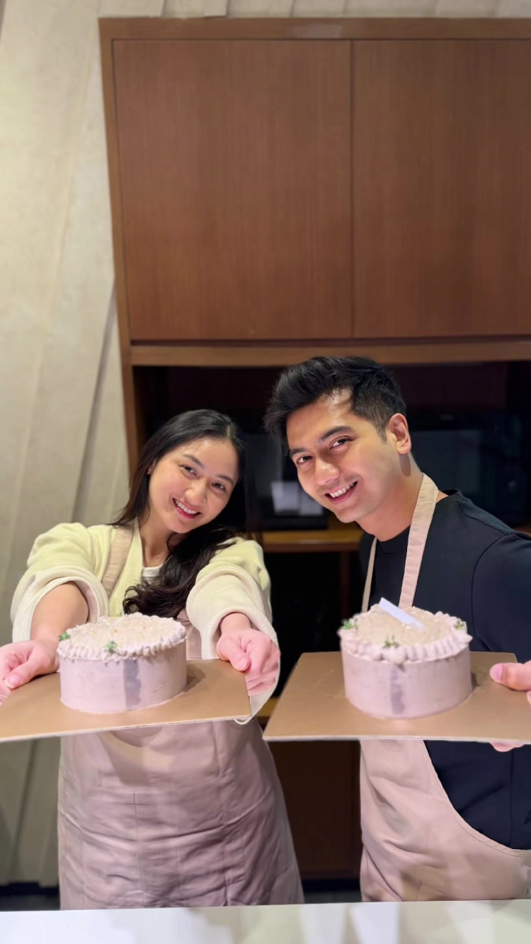 Teuku ryan stephanie giscka 2 Ryan dan Giscka membuat konten bersama (Foto: TikTok/inigiscka)